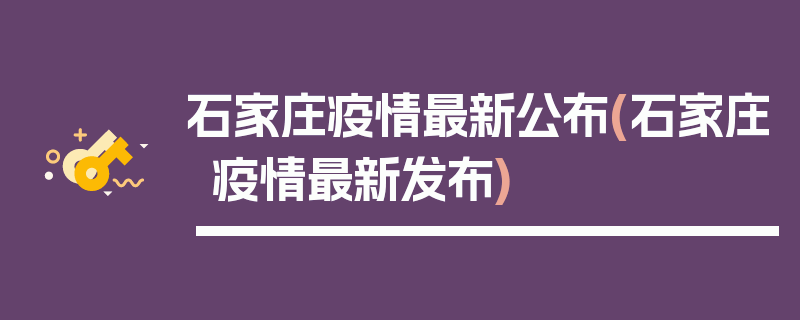 石家庄疫情最新公布(石家庄疫情最新发布)