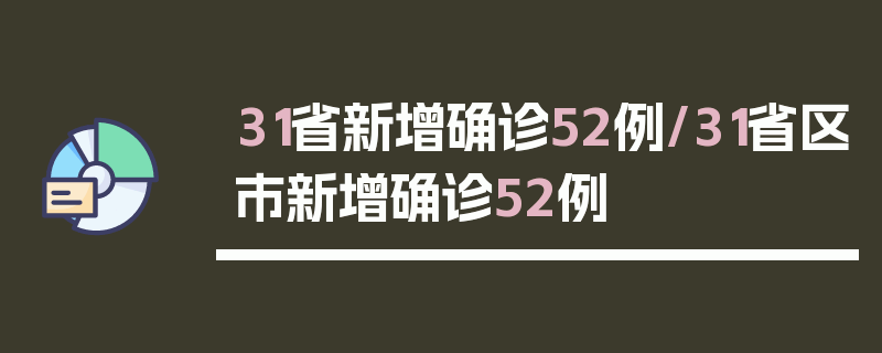 31省新增确诊52例/31省区市新增确诊52例