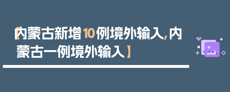 【内蒙古新增10例境外输入,内蒙古一例境外输入】