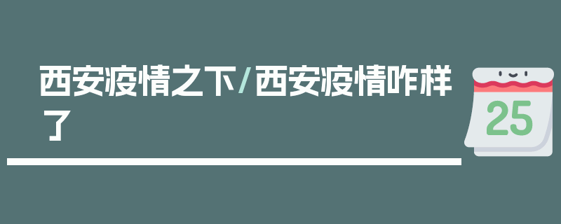 西安疫情之下/西安疫情咋样了