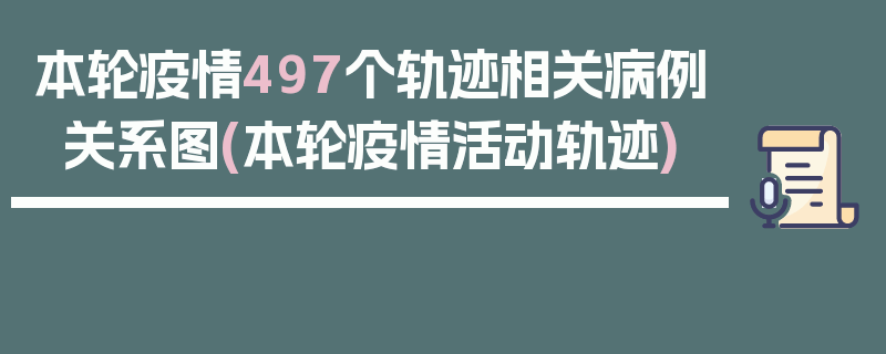 本轮疫情497个轨迹相关病例关系图(本轮疫情活动轨迹)