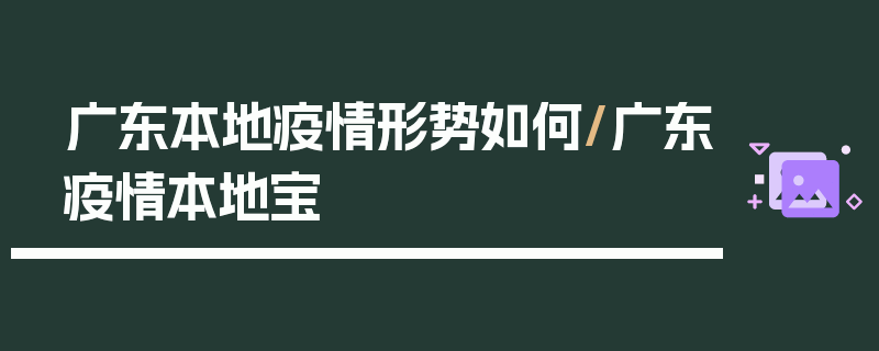 广东本地疫情形势如何/广东疫情本地宝
