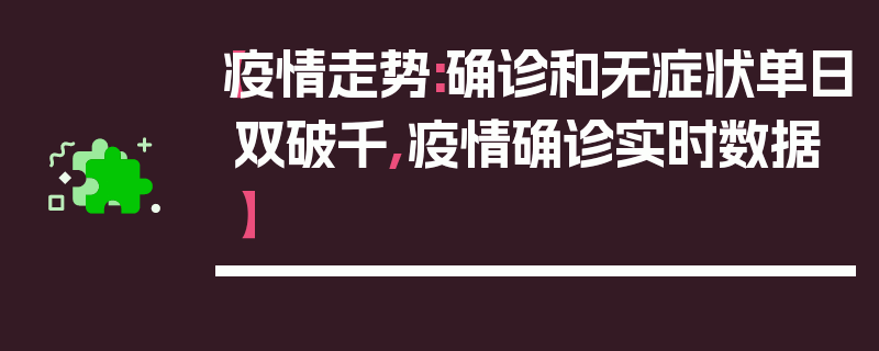 【疫情走势:确诊和无症状单日双破千,疫情确诊实时数据】