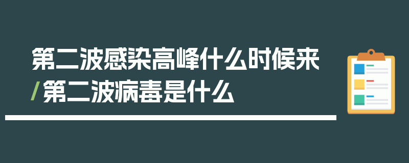 第二波感染高峰什么时候来/第二波病毒是什么
