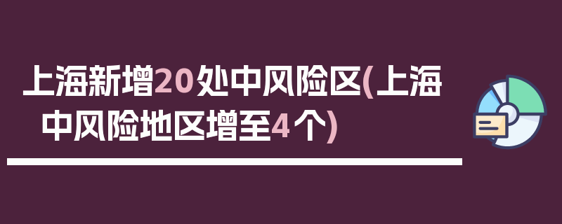 上海新增20处中风险区(上海中风险地区增至4个)