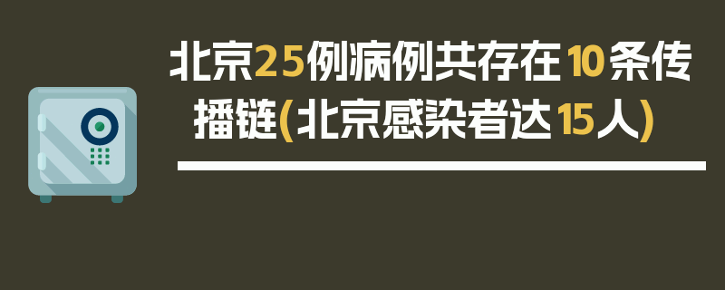 北京25例病例共存在10条传播链(北京感染者达15人)