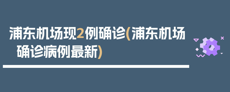 浦东机场现2例确诊(浦东机场确诊病例最新)
