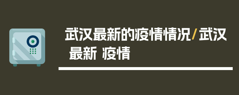 武汉最新的疫情情况/武汉 最新 疫情