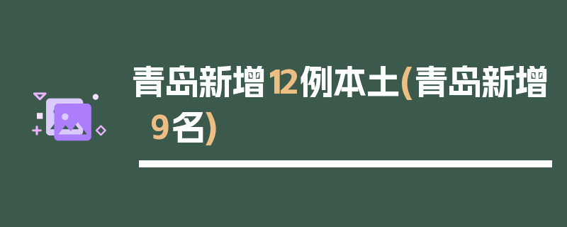 青岛新增12例本土(青岛新增9名)