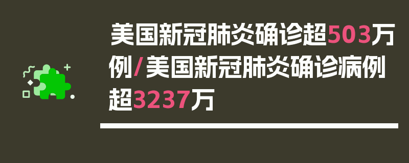 美国新冠肺炎确诊超503万例/美国新冠肺炎确诊病例超3237万