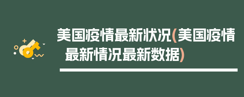 美国疫情最新状况(美国疫情最新情况最新数据)