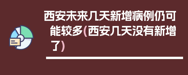 西安未来几天新增病例仍可能较多(西安几天没有新增了)