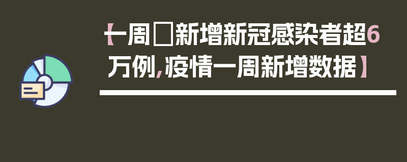 【一周內新增新冠感染者超6万例,疫情一周新增数据】