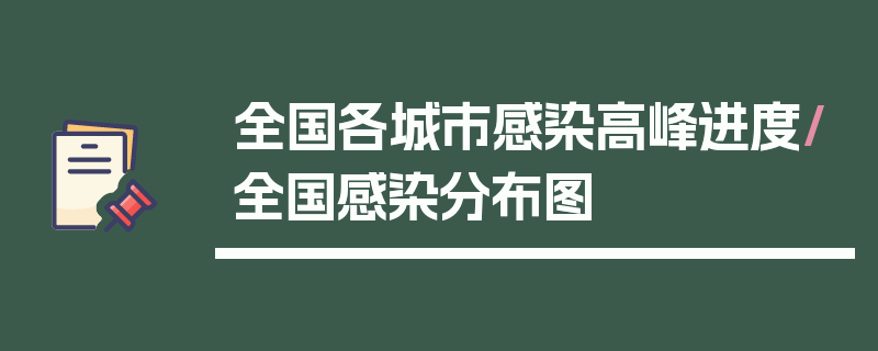 全国各城市感染高峰进度/全国感染分布图