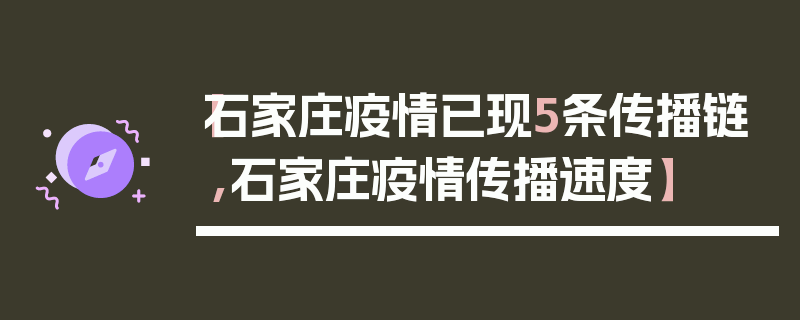 【石家庄疫情已现5条传播链,石家庄疫情传播速度】