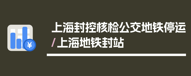 上海封控核检公交地铁停运/上海地铁封站