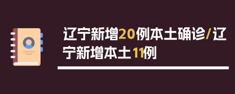 辽宁新增20例本土确诊/辽宁新增本土11例