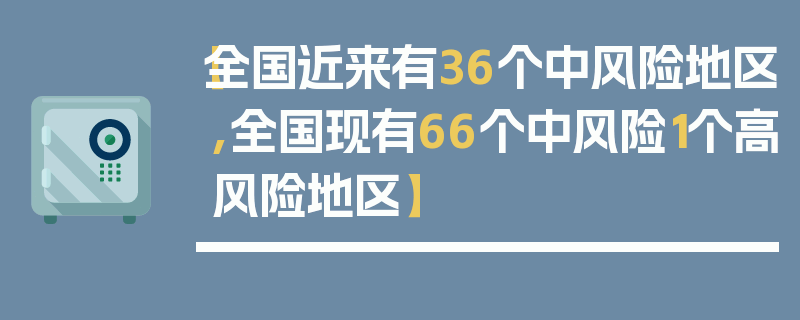 【全国近来有36个中风险地区,全国现有66个中风险1个高风险地区】