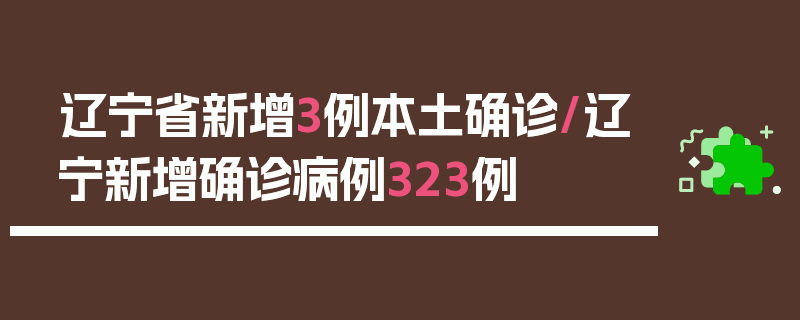 辽宁省新增3例本土确诊/辽宁新增确诊病例323例