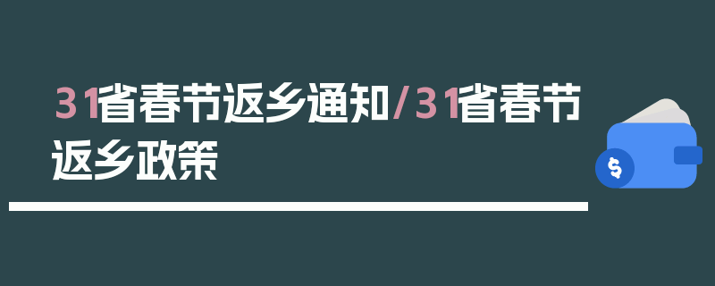 31省春节返乡通知/31省春节返乡政策