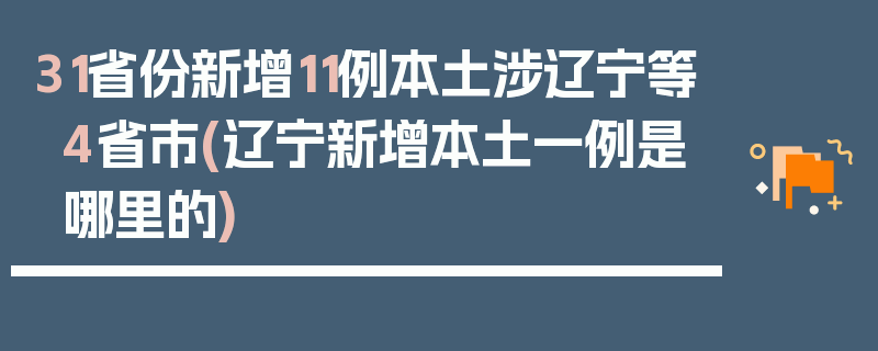 31省份新增11例本土涉辽宁等4省市(辽宁新增本土一例是哪里的)
