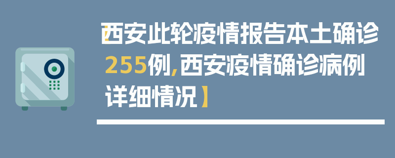 【西安此轮疫情报告本土确诊255例,西安疫情确诊病例详细情况】