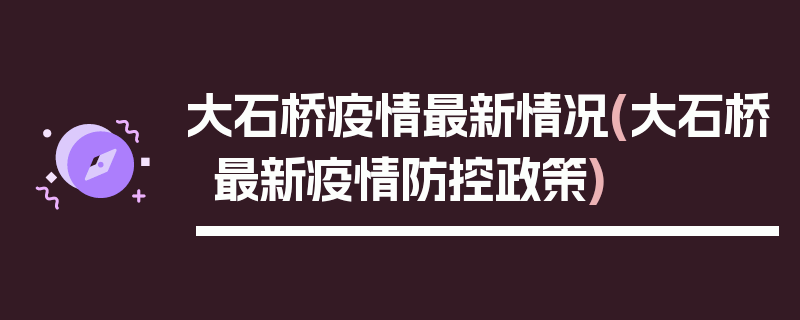 大石桥疫情最新情况(大石桥最新疫情防控政策)