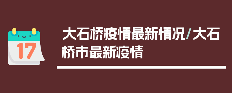 大石桥疫情最新情况/大石桥市最新疫情