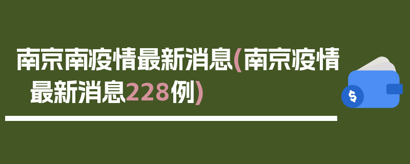 南京南疫情最新消息(南京疫情最新消息228例)