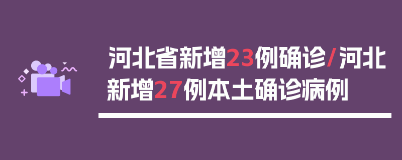 河北省新增23例确诊/河北新增27例本土确诊病例