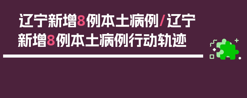 辽宁新增8例本土病例/辽宁新增8例本土病例行动轨迹