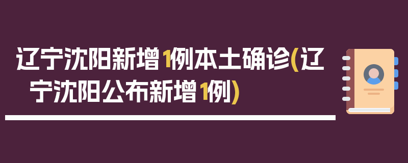 辽宁沈阳新增1例本土确诊(辽宁沈阳公布新增1例)