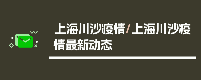 上海川沙疫情/上海川沙疫情最新动态