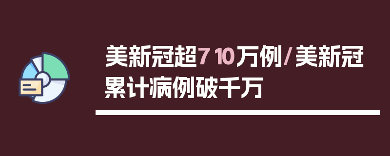 美新冠超710万例/美新冠累计病例破千万