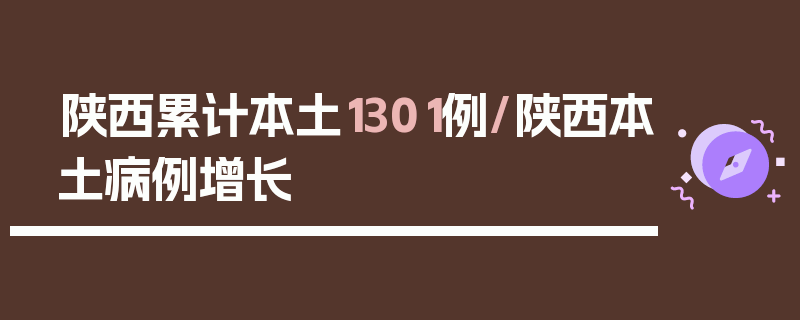 陕西累计本土1301例/陕西本土病例增长