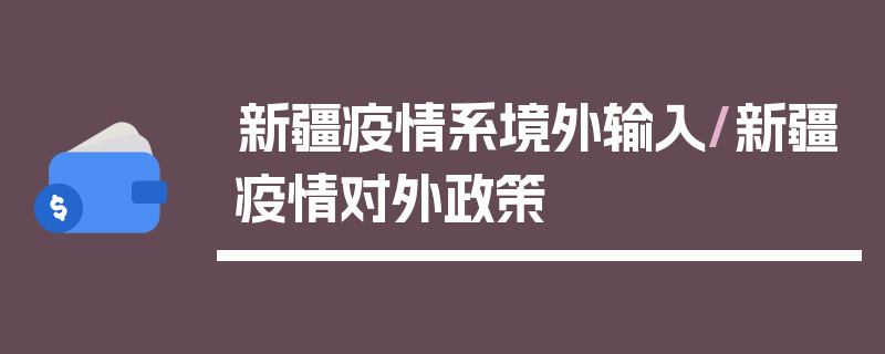 新疆疫情系境外输入/新疆疫情对外政策