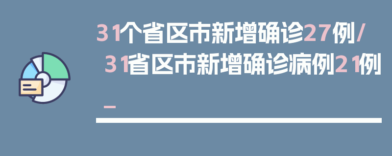 31个省区市新增确诊27例/31省区市新增确诊病例21例_