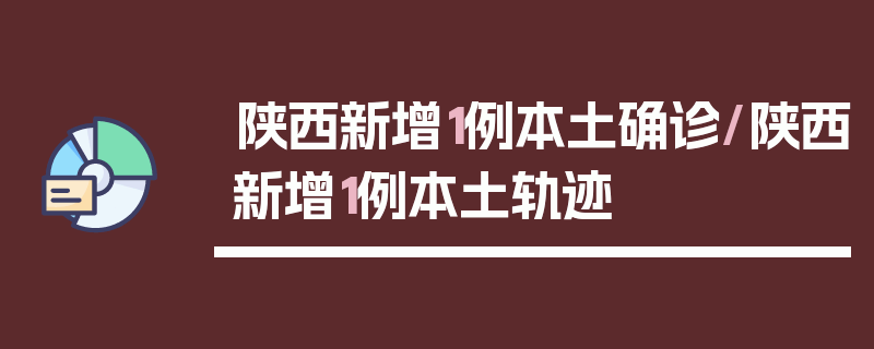 陕西新增1例本土确诊/陕西新增1例本土轨迹