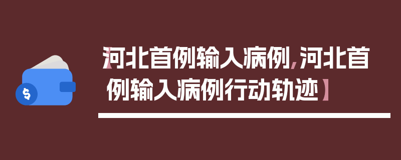 【河北首例输入病例,河北首例输入病例行动轨迹】