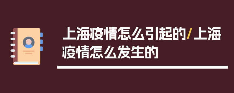 上海疫情怎么引起的/上海疫情怎么发生的