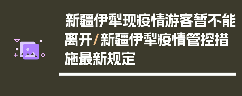 新疆伊犁现疫情游客暂不能离开/新疆伊犁疫情管控措施最新规定