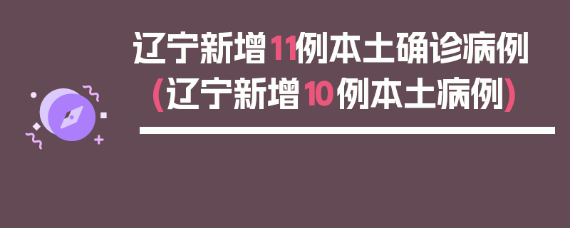 辽宁新增11例本土确诊病例(辽宁新增10例本土病例)