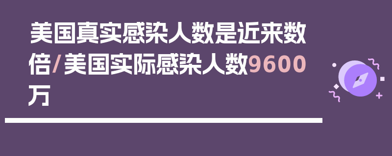 美国真实感染人数是近来数倍/美国实际感染人数9600万