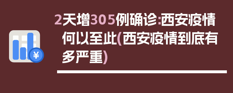 2天增305例确诊:西安疫情何以至此(西安疫情到底有多严重)