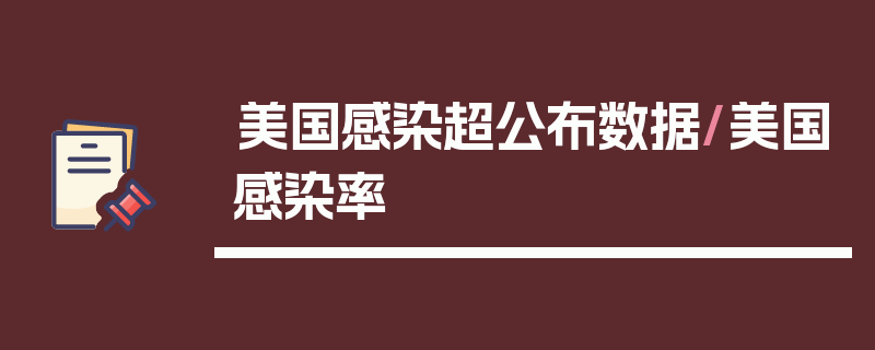 美国感染超公布数据/美国感染率