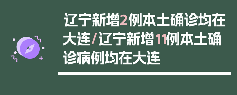 辽宁新增2例本土确诊均在大连/辽宁新增11例本土确诊病例均在大连