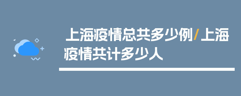 上海疫情总共多少例/上海疫情共计多少人