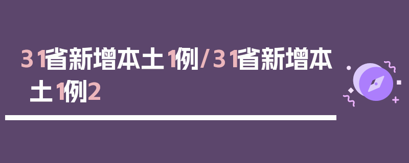 31省新增本土1例/31省新增本土1例2