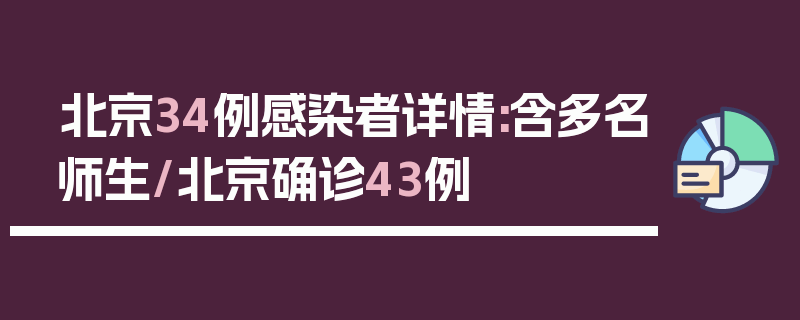 北京34例感染者详情:含多名师生/北京确诊43例