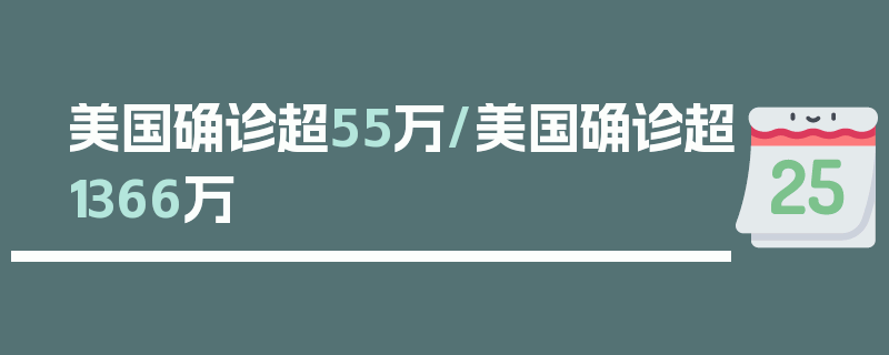 美国确诊超55万/美国确诊超1366万